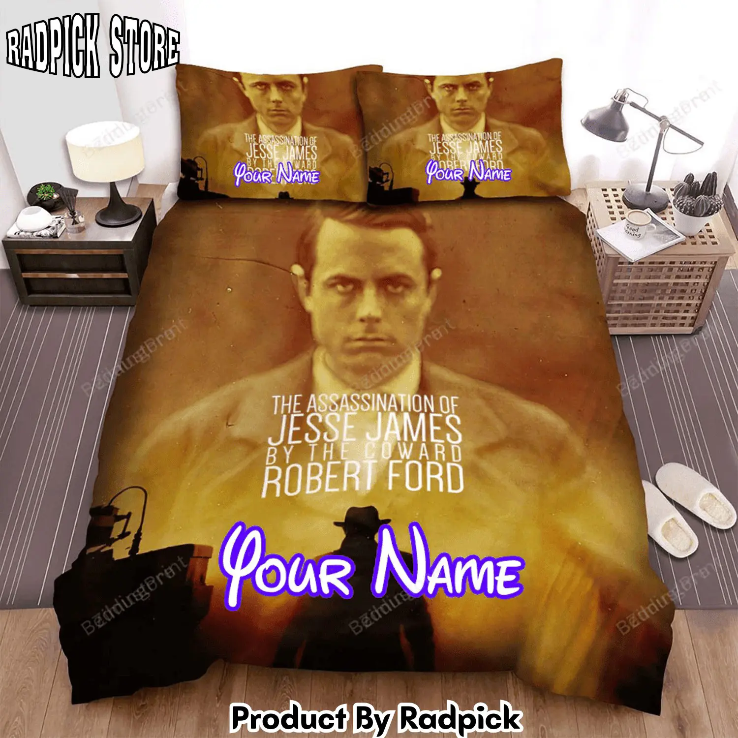 Radpick the assassination of jesse james by the coward robert ford 28200729 mans shadow movie poster bed sheets duvet cover personalized name bedding sets rp3271414